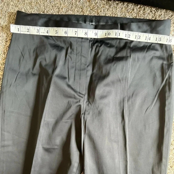 DKNY BLACK TROUSER FLAIR LEG VINTAGE DRESS BUSINESS PANTS SIZE 10 - Picture 10 of 11